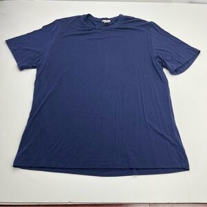 Eberjey Mens Size Medium Navy Blue Crew Neck Short Sleeve Shirt Modal Stretch